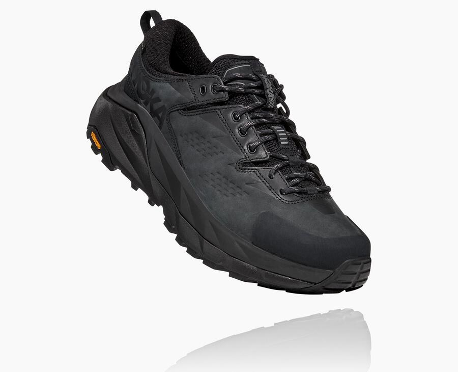 Hoka Australia One One Kaha Low GORE-TEX - Mens Trail Shoes Black - OGXKA-9287